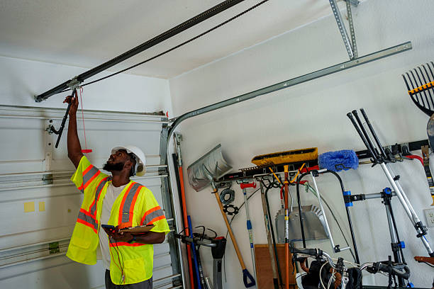 Professional Garage Door Panel Replacement technician working in Waterbury, CT
